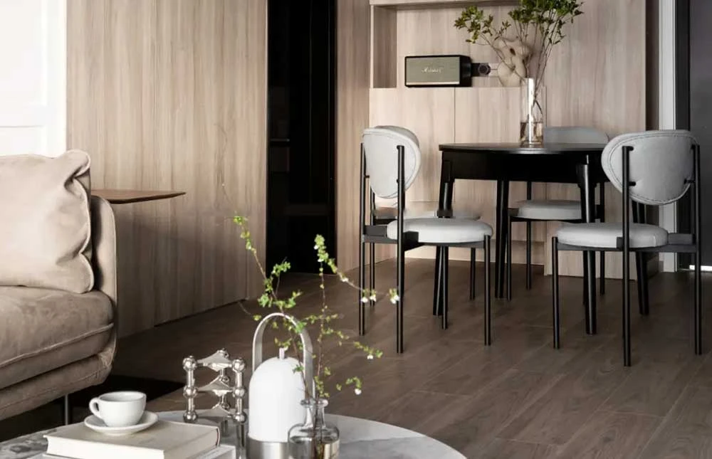Thiết kế nội thất phòng khách bằng đồ gỗ